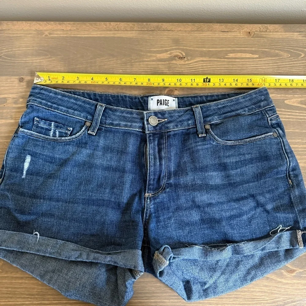 Paige Womens 28 Blue Jimmy Jimmy Roll Cuff Jean‎ Denim Shorts